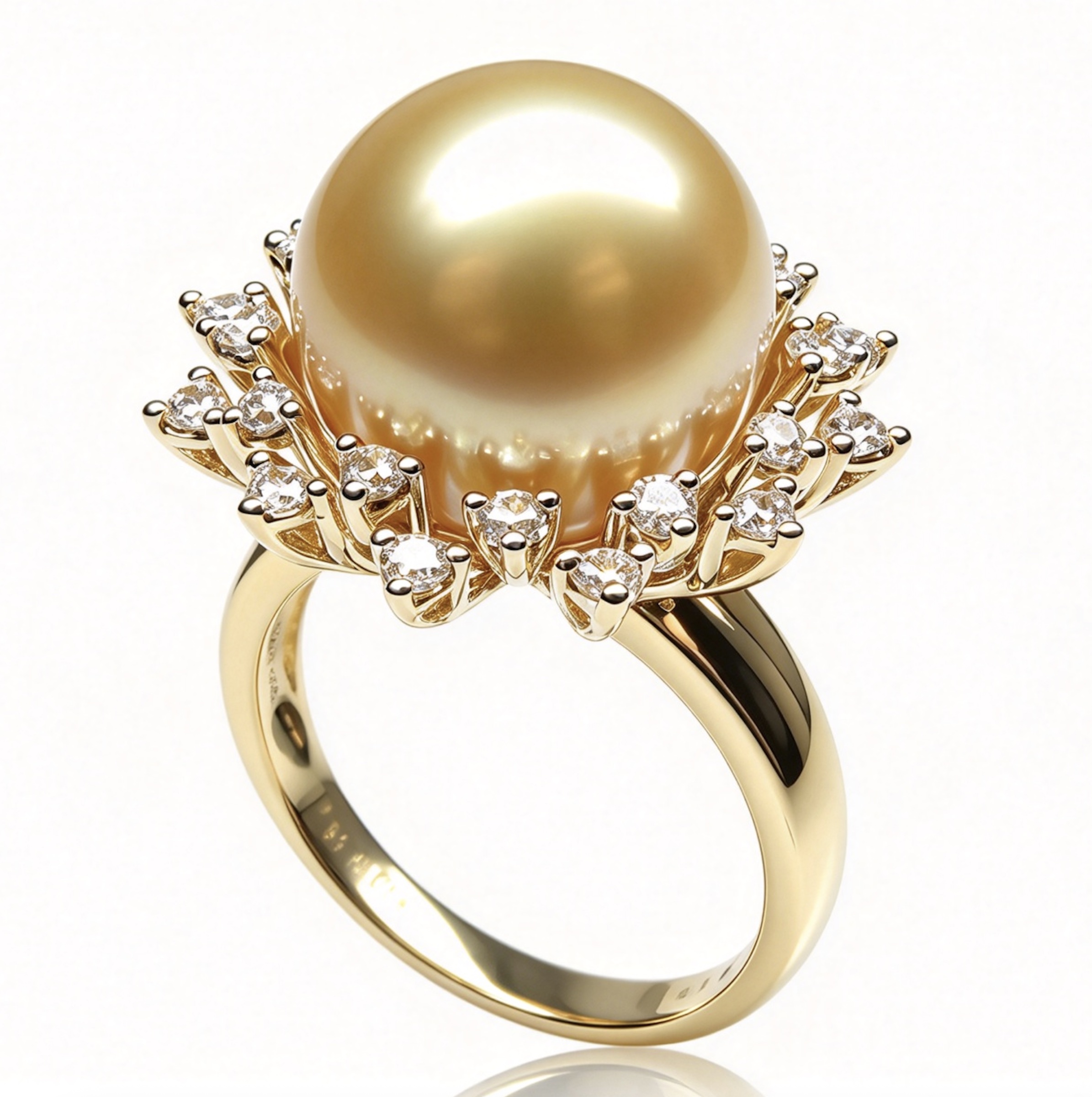 South Sea Pearl and Diamond Belinda Ring 18K Gold